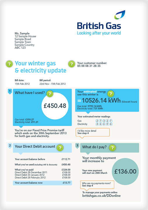 Understanding your bill British Gas