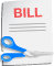 Image of a bill being cut by a third