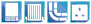 Image of a Boiler, Radiator, Pipe and Electrical socket