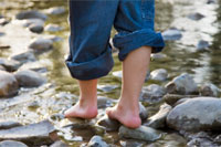 image of stepping stone, which represents British Gas’ step-by-step process to installing a boiler and/or central heating system. image of stepping stone, which represents Britsih Gas’ step-by-step process to installing a boiler and/or central hearing system.