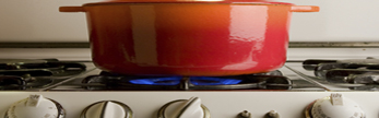 Image of Food cooking on gas cooker