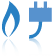 image of plug and flame