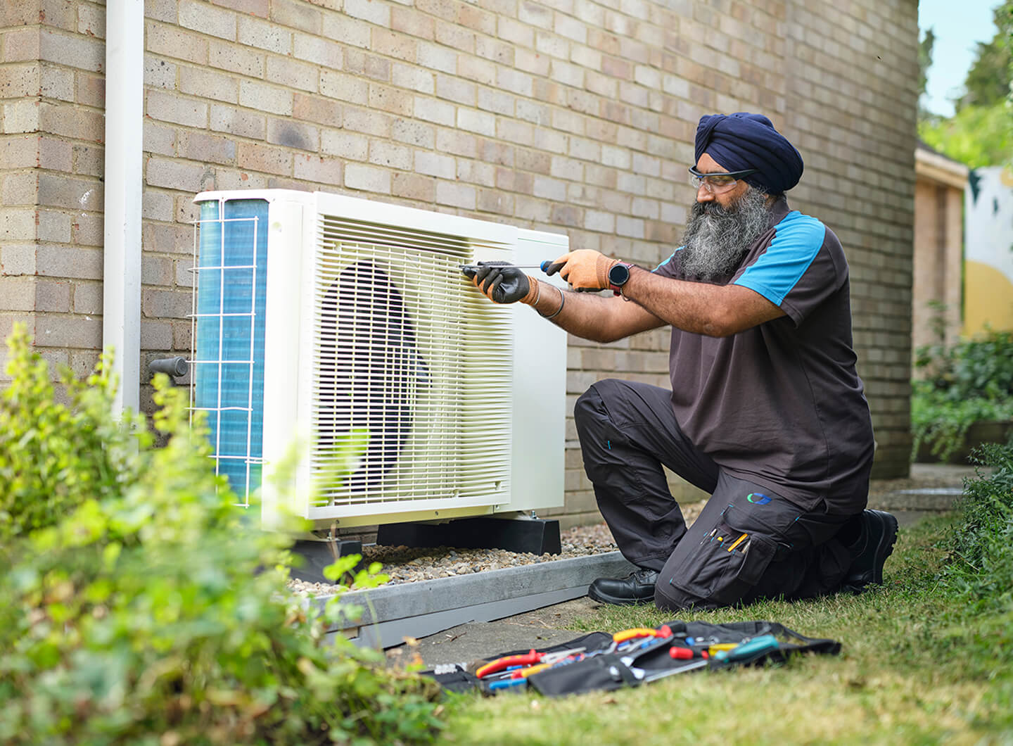 central air source heat pump