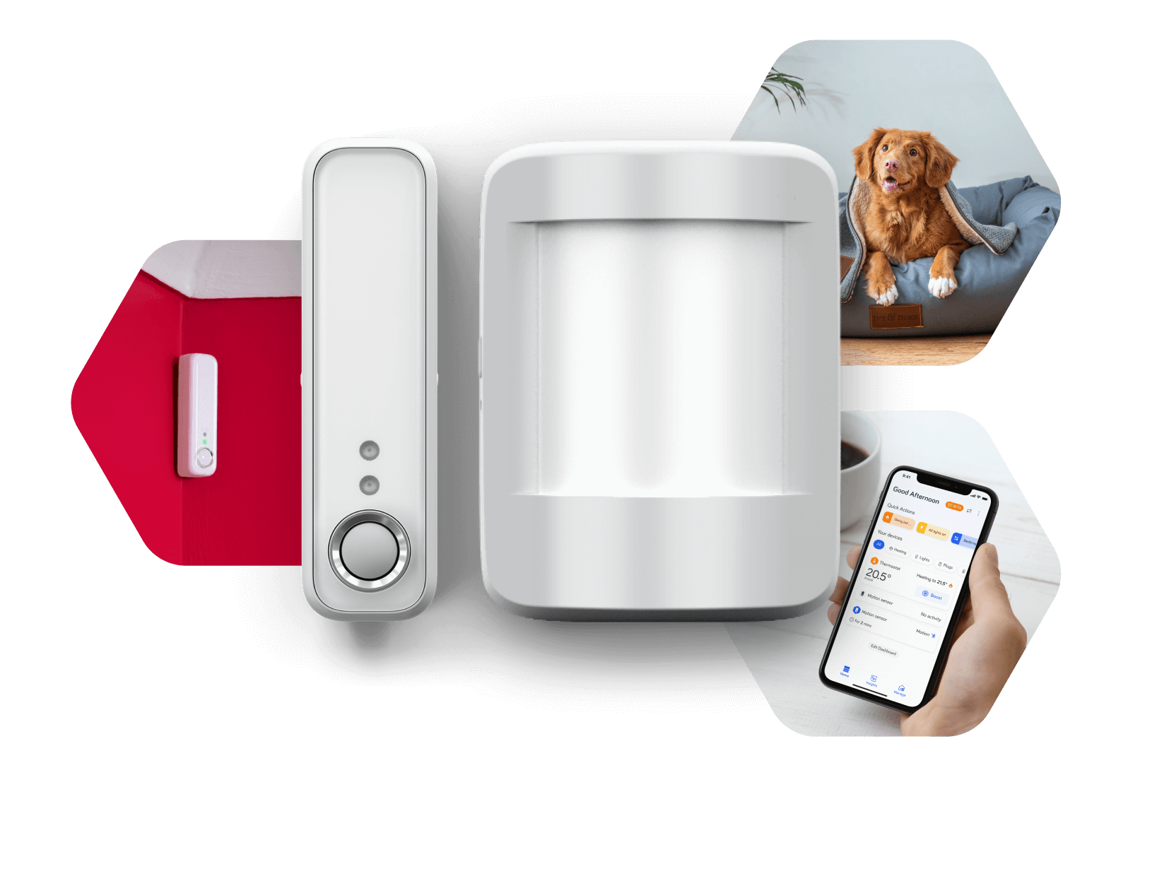 Hive Motion Sensor product in-use in the home