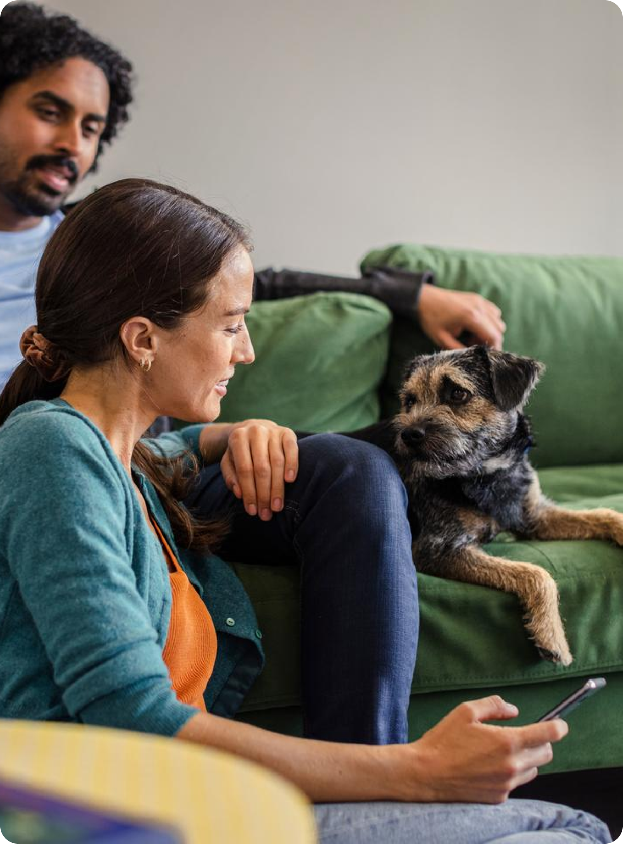Customer using the Hive Thermostat