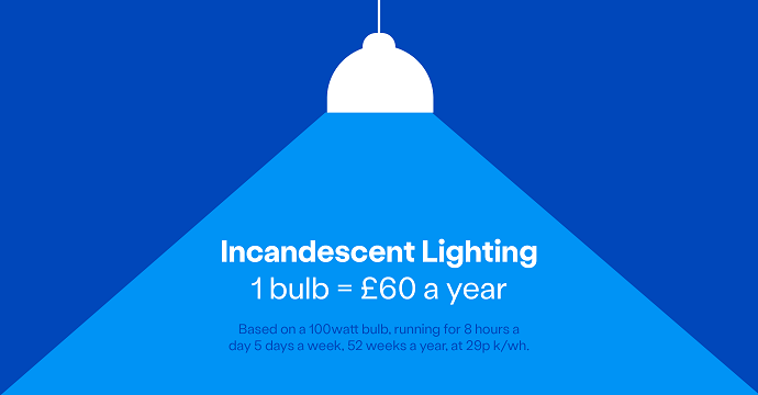 Asset 3: How much Incandescent lighting costs