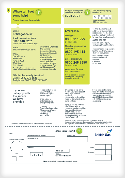 Understanding Your Bill British Gas
